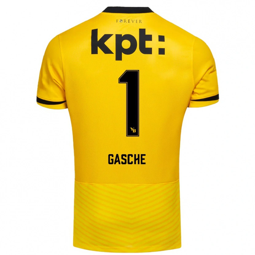 Danxen Uomo Maglia Bastian Gasche #1 Giallo Nero Kit Gara Home 2025/26 Maglietta