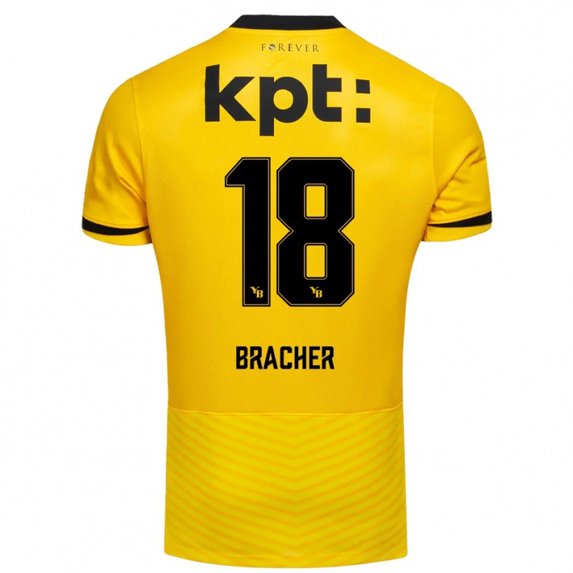 Danxen Uomo Maglia Jasha Bracher #18 Giallo Nero Kit Gara Home 2025/26 Maglietta
