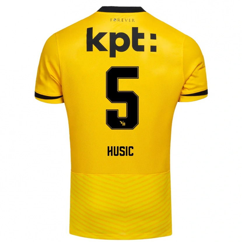 Danxen Uomo Maglia Anel Husic #5 Giallo Nero Kit Gara Home 2025/26 Maglietta
