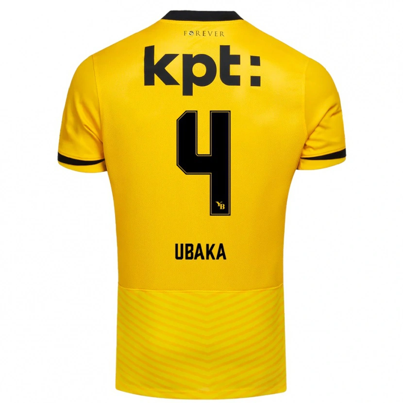 Danxen Uomo Maglia Silas Ubaka #4 Giallo Nero Kit Gara Home 2025/26 Maglietta