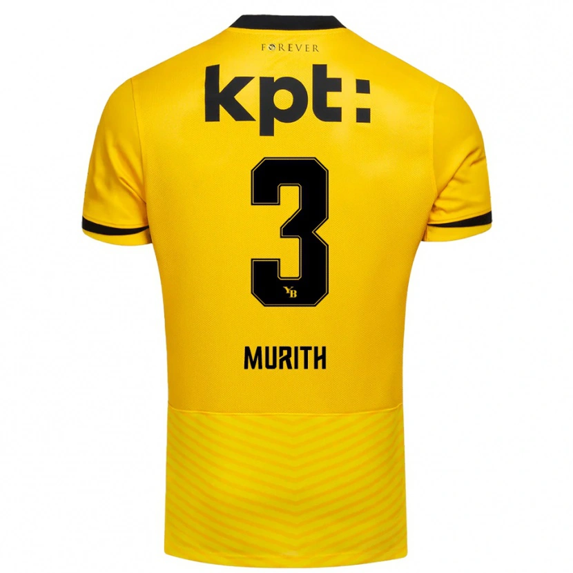 Danxen Uomo Maglia Tom Murith #3 Giallo Nero Kit Gara Home 2025/26 Maglietta