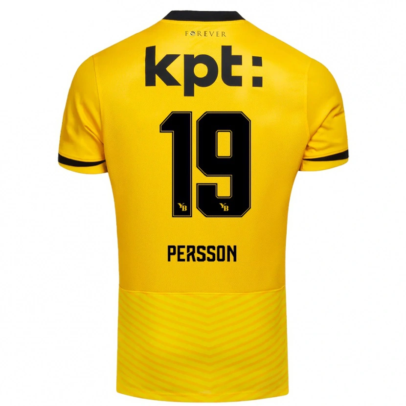 Danxen Uomo Maglia Noah Persson #19 Giallo Nero Kit Gara Home 2025/26 Maglietta