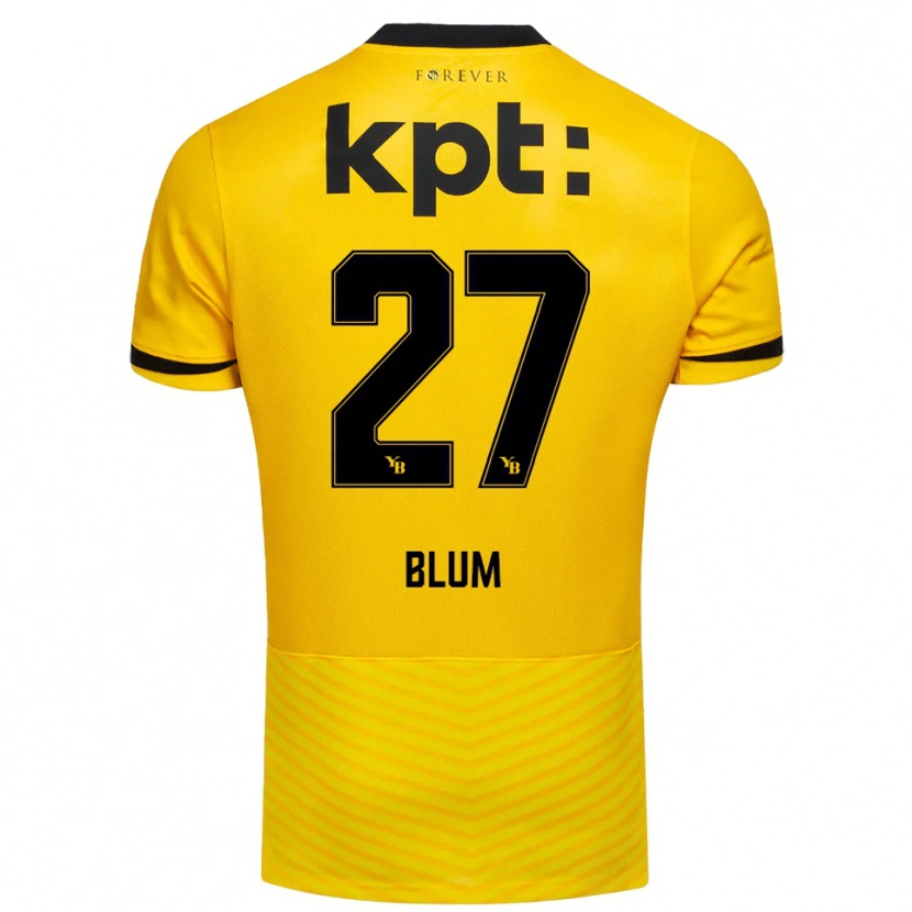 Danxen Uomo Maglia Lewin Blum #27 Giallo Nero Kit Gara Home 2025/26 Maglietta