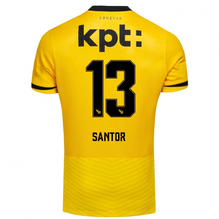 Danxen Uomo Maglia Luca Santor #13 Giallo Nero Kit Gara Home 2025/26 Maglietta