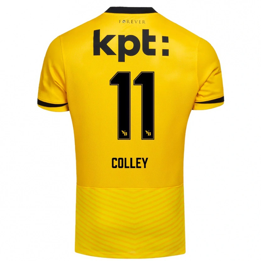 Danxen Uomo Maglia Ebrima Colley #11 Giallo Nero Kit Gara Home 2025/26 Maglietta