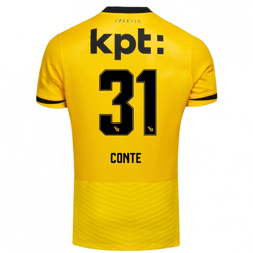 Danxen Uomo Maglia Facinet Conte #31 Giallo Nero Kit Gara Home 2025/26 Maglietta