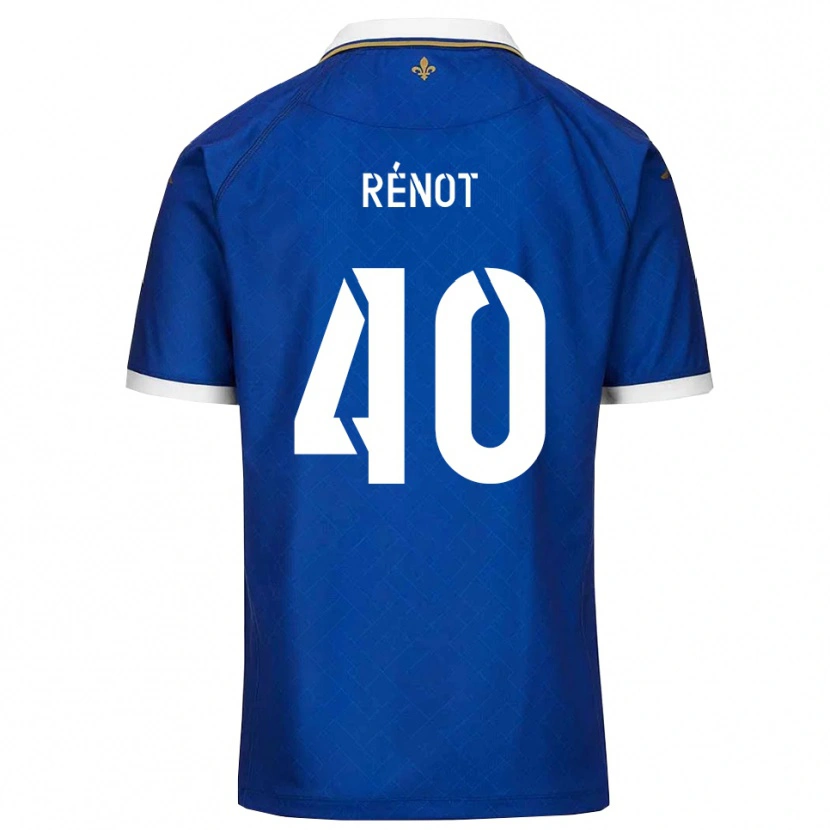 Danxen Uomo Maglia Sébastien Rénot #40 Blu Oro Kit Gara Home 2025/26 Maglietta