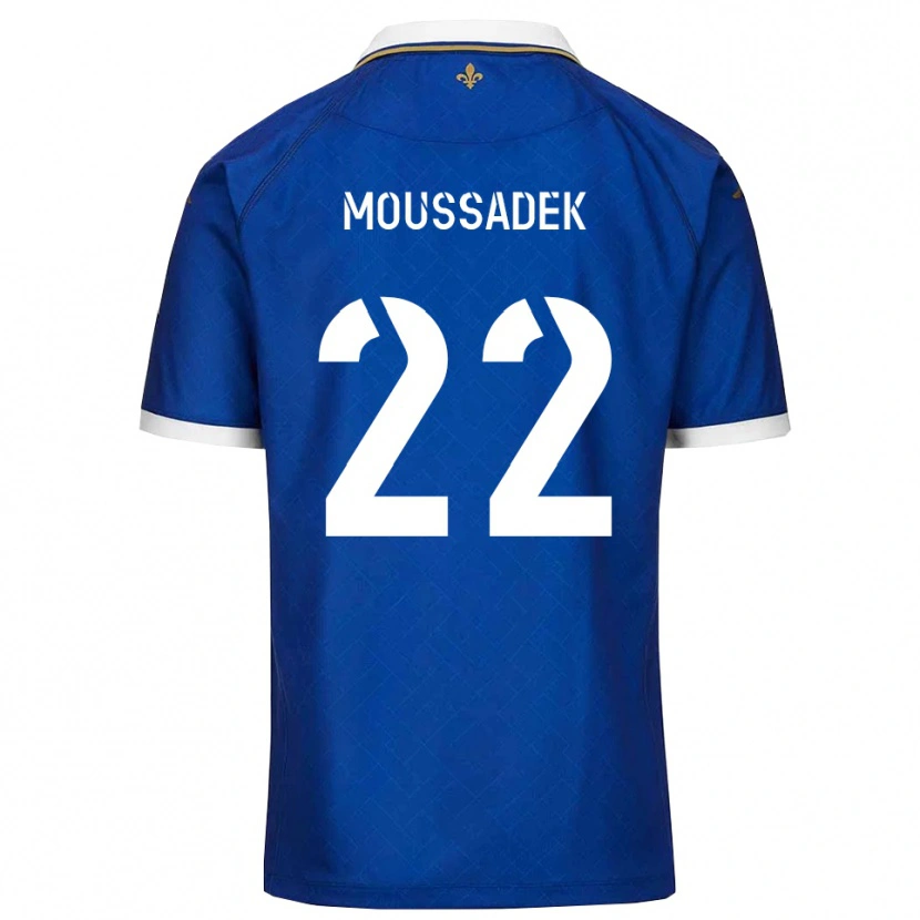 Danxen Uomo Maglia Djamal Moussadek #22 Blu Oro Kit Gara Home 2025/26 Maglietta