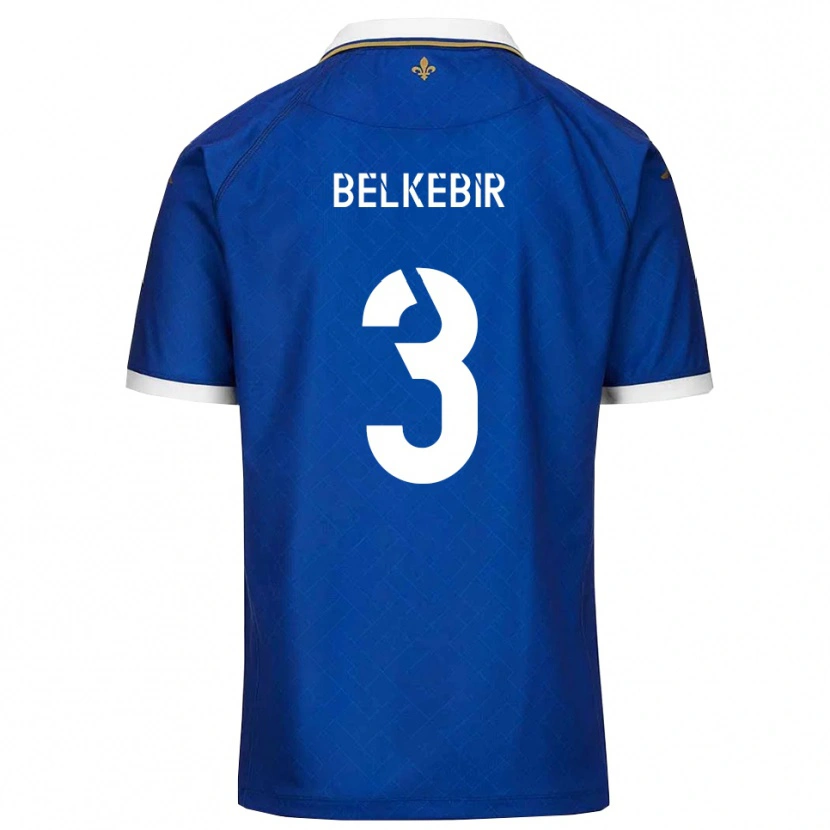 Danxen Uomo Maglia Bilel Belkebir #3 Blu Oro Kit Gara Home 2025/26 Maglietta