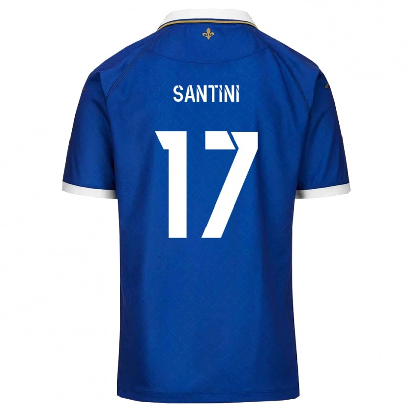 Danxen Uomo Maglia Jérémi Santini #17 Blu Oro Kit Gara Home 2025/26 Maglietta
