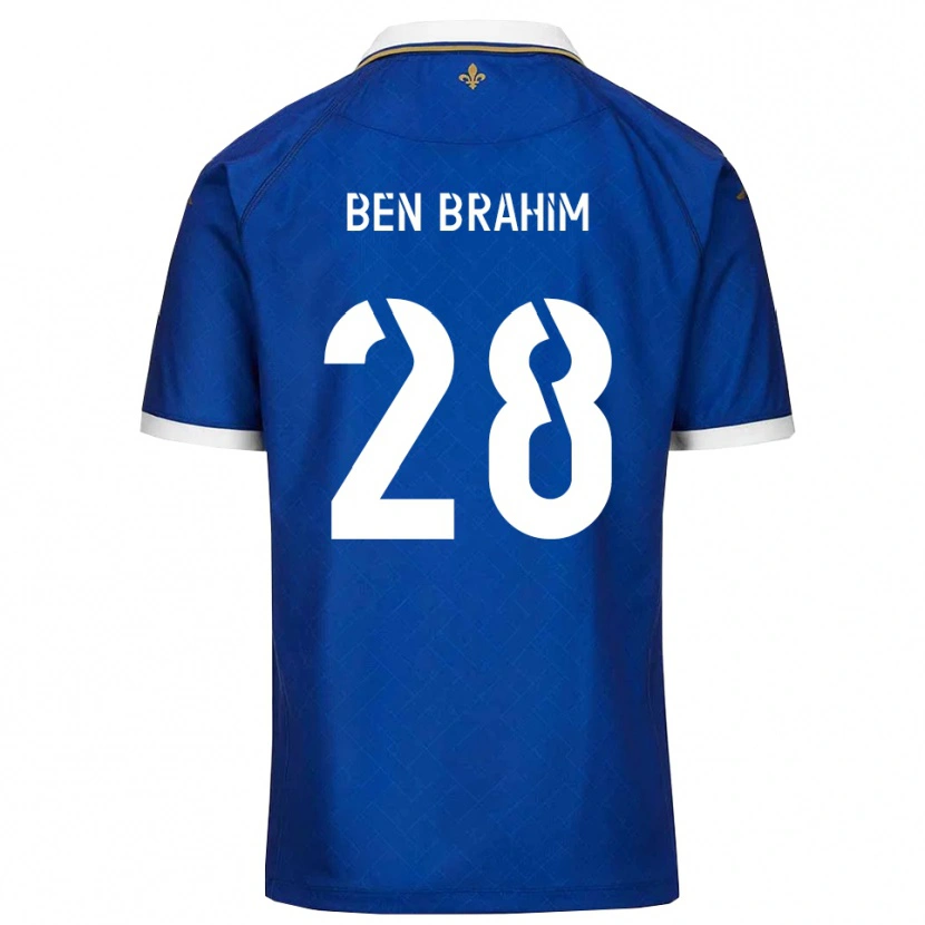 Danxen Uomo Maglia Samir Ben Brahim #28 Blu Oro Kit Gara Home 2025/26 Maglietta