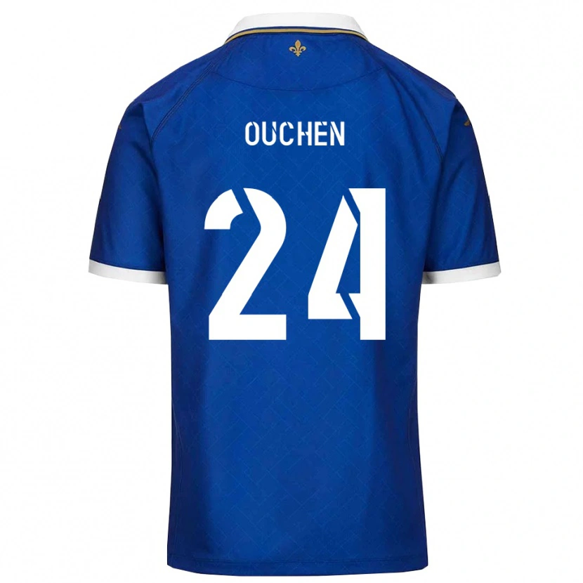 Danxen Uomo Maglia Ali Ouchen #24 Blu Oro Kit Gara Home 2025/26 Maglietta