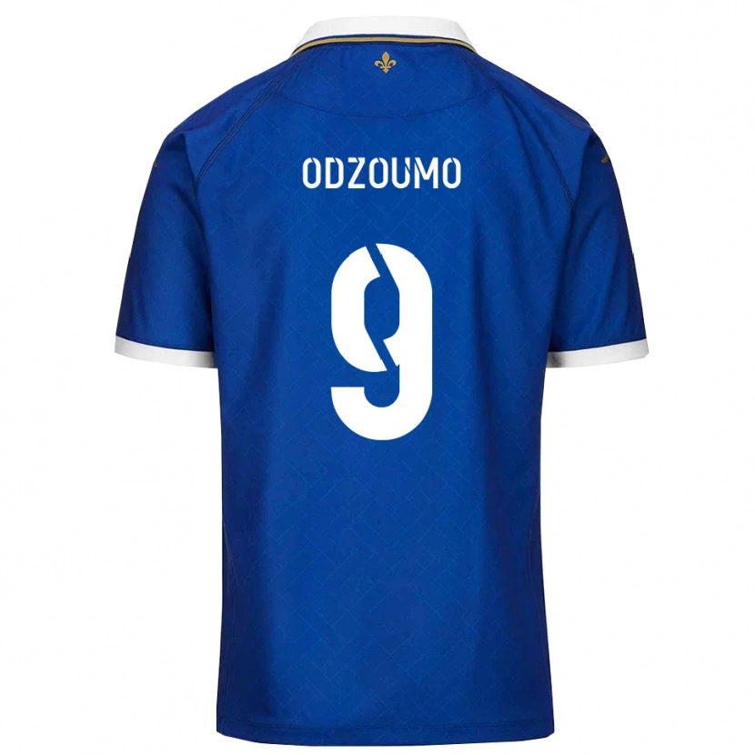 Danxen Uomo Maglia Cédric Odzoumo #9 Blu Oro Kit Gara Home 2025/26 Maglietta