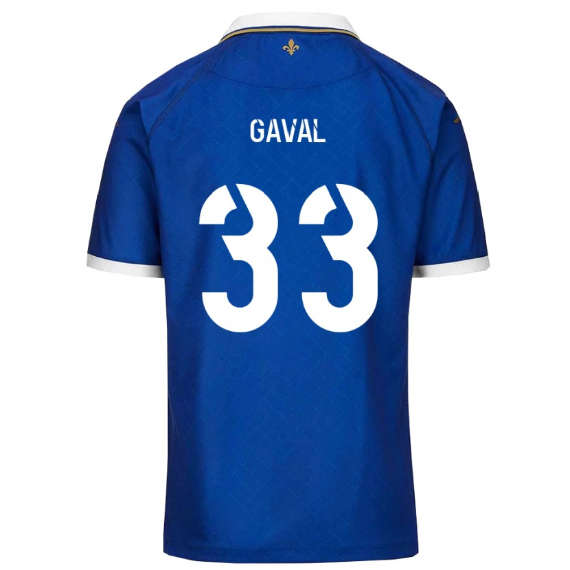 Danxen Uomo Maglia Aimé Gaval #33 Blu Oro Kit Gara Home 2025/26 Maglietta