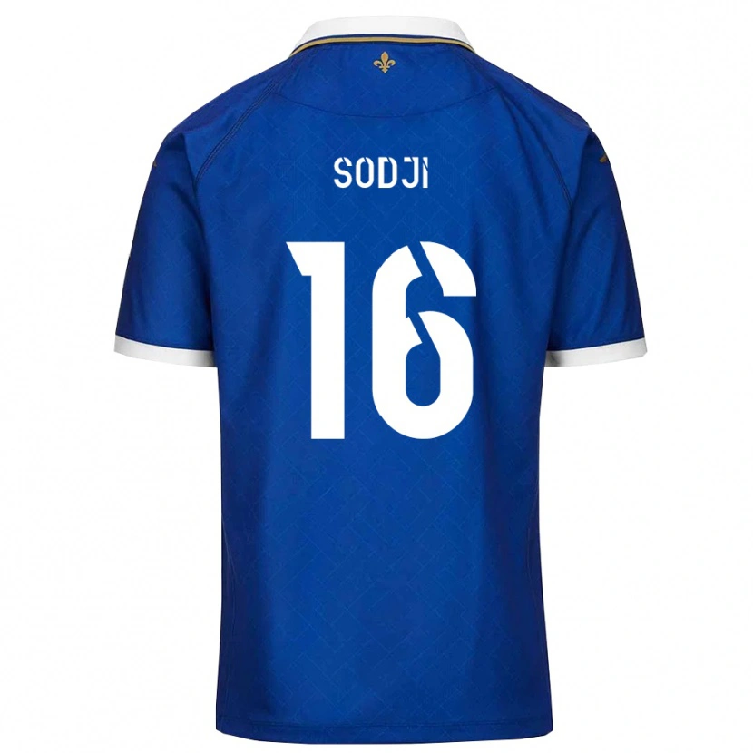 Danxen Uomo Maglia Alexandre Sodji #16 Blu Oro Kit Gara Home 2025/26 Maglietta