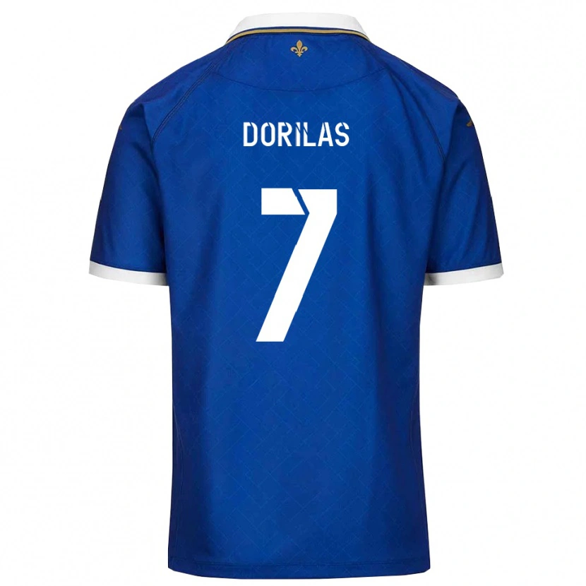 Danxen Uomo Maglia Johan Dorilas #7 Blu Oro Kit Gara Home 2025/26 Maglietta