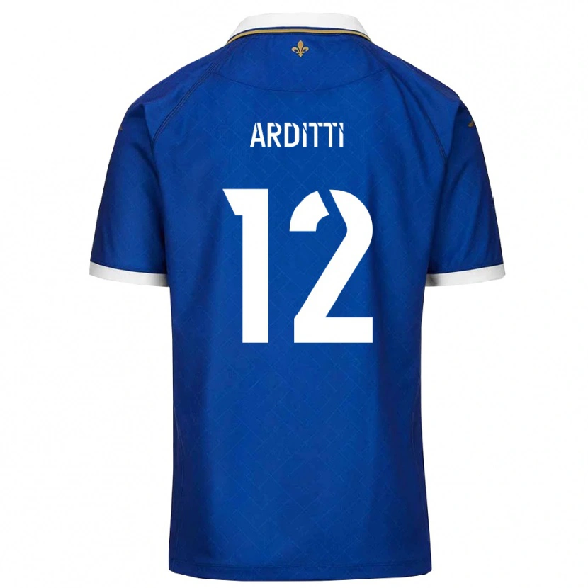Danxen Uomo Maglia Nathan Arditti #12 Blu Oro Kit Gara Home 2025/26 Maglietta
