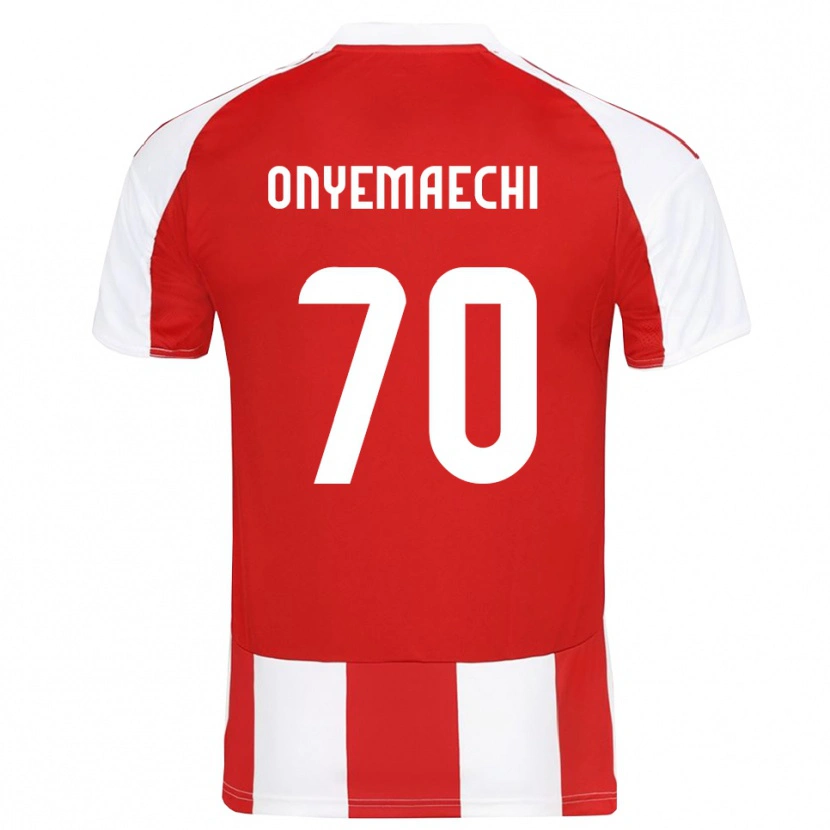 Danxen Uomo Maglia Bruno Onyemaechi #70 Rosso Bianco Kit Gara Home 2025/26 Maglietta