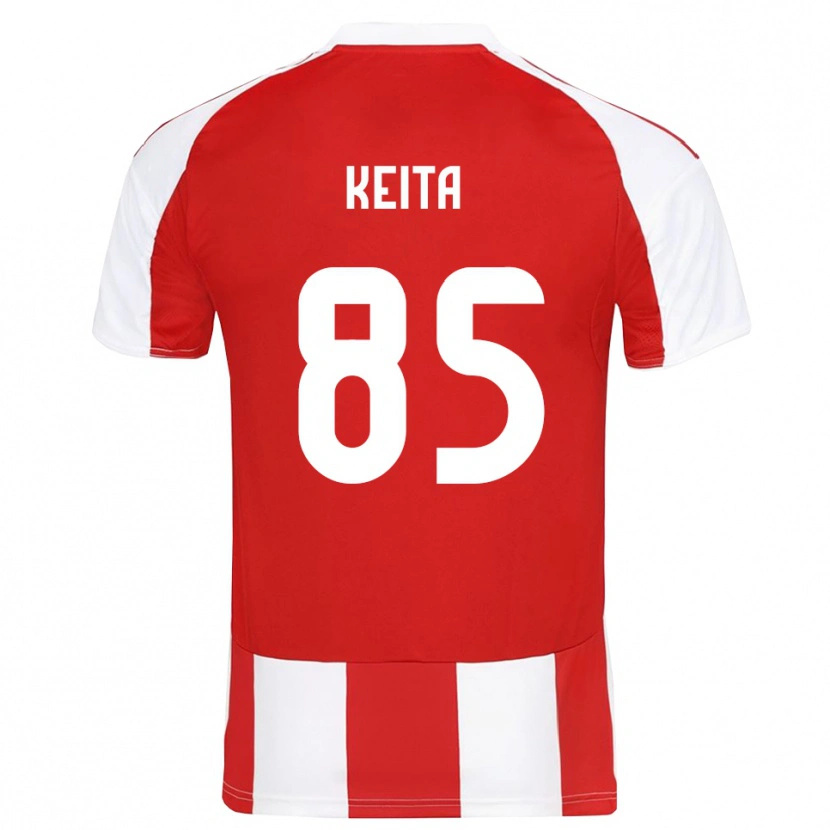 Danxen Uomo Maglia Diby Keita #85 Rosso Bianco Kit Gara Home 2025/26 Maglietta