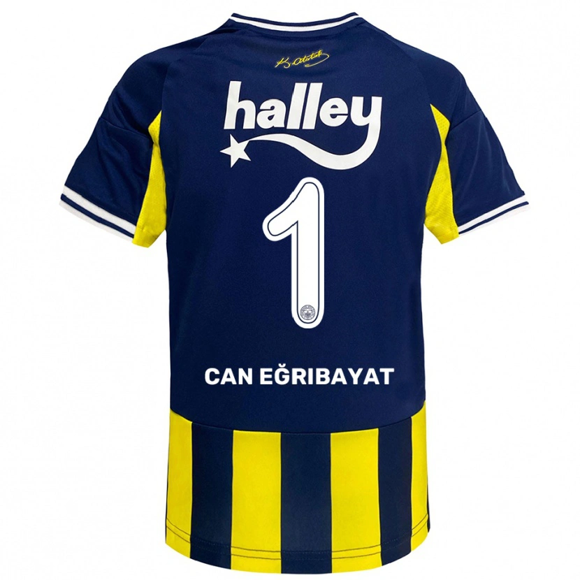 Danxen Uomo Maglia İrfan Can Eğribayat #1 Giallo Navy Bianco Kit Gara Home 2025/26 Maglietta