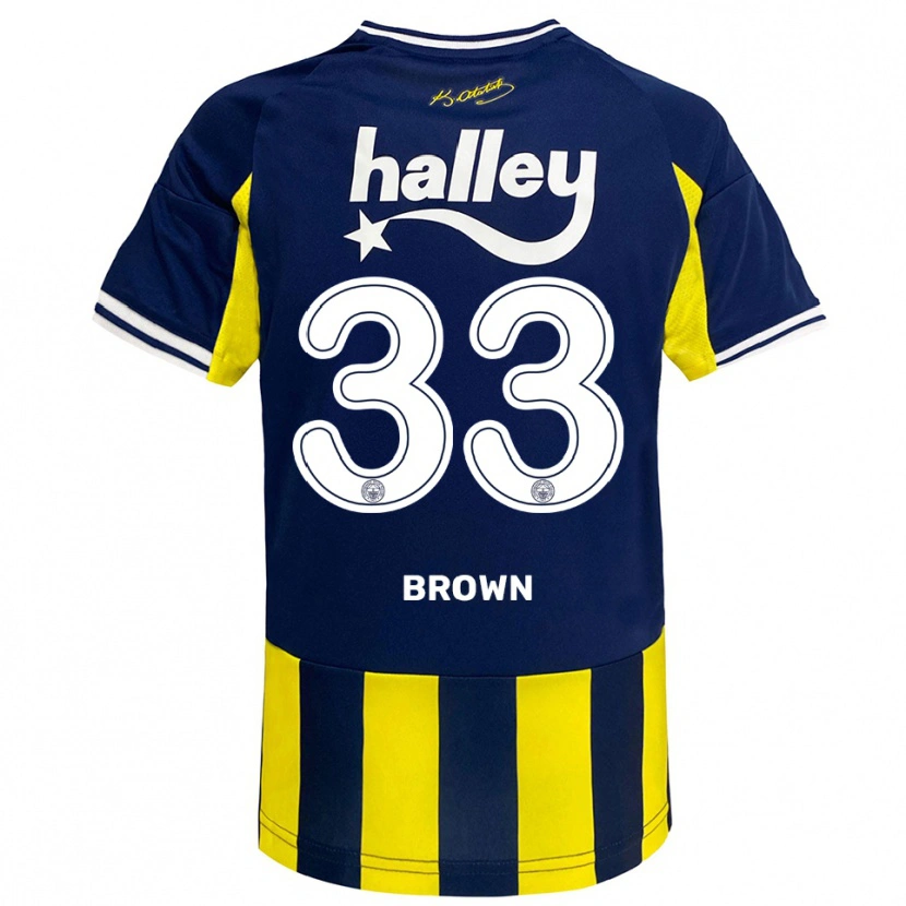 Danxen Uomo Maglia Archie Brown #33 Giallo Navy Bianco Kit Gara Home 2025/26 Maglietta