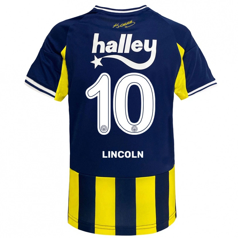 Danxen Uomo Maglia Lincoln #10 Giallo Navy Bianco Kit Gara Home 2025/26 Maglietta