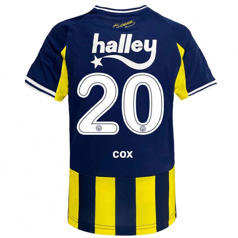 Danxen Uomo Maglia Marta Cox #20 Giallo Navy Bianco Kit Gara Home 2025/26 Maglietta