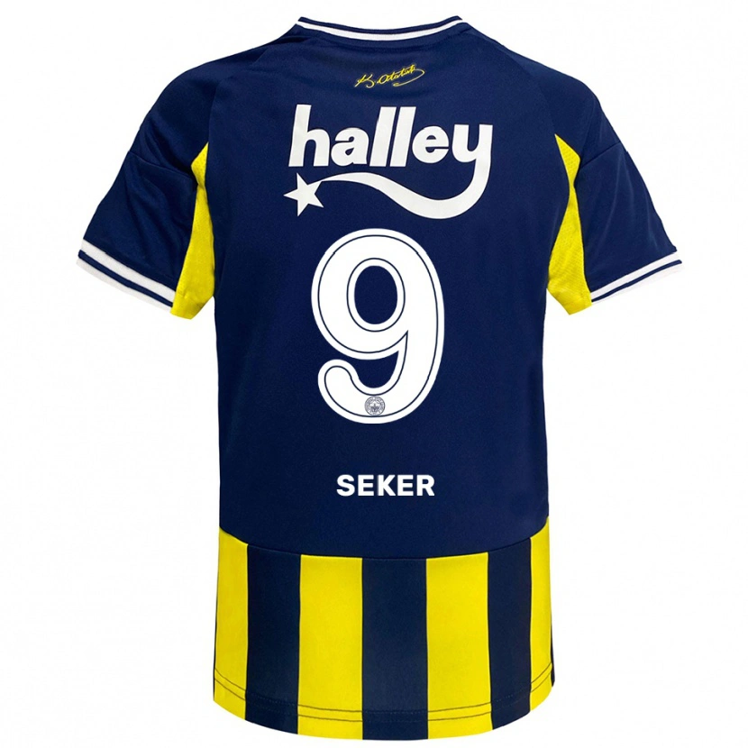 Danxen Uomo Maglia Busem Şeker #9 Giallo Navy Bianco Kit Gara Home 2025/26 Maglietta