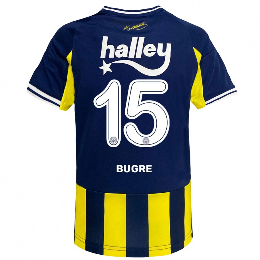 Danxen Uomo Maglia Azumah Bugre #15 Giallo Navy Bianco Kit Gara Home 2025/26 Maglietta