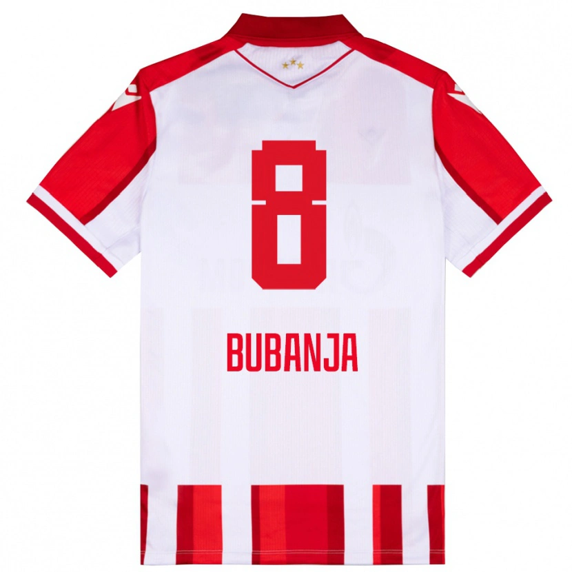 Danxen Uomo Maglia Igor Bubanja #8 Rosso Bianco Kit Gara Home 2025/26 Maglietta