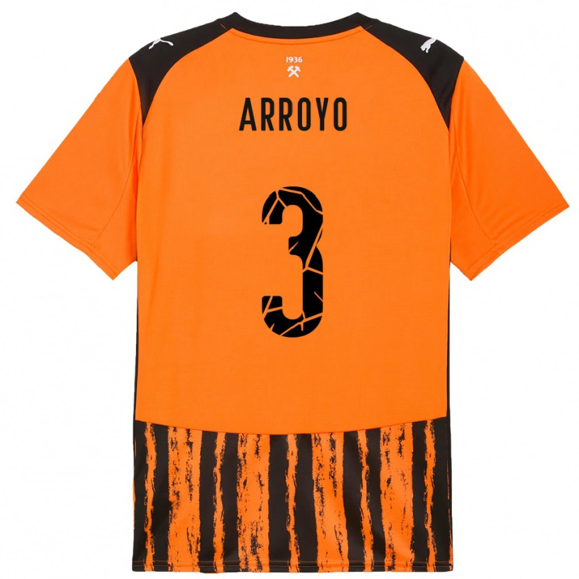 Danxen Uomo Maglia Diego Arroyo #3 Arancione Nero Kit Gara Home 2025/26 Maglietta