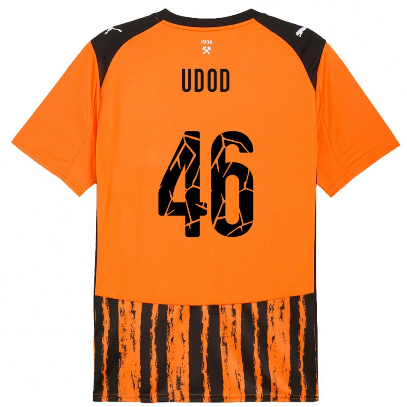 Danxen Uomo Maglia Danylo Udod #46 Arancione Nero Kit Gara Home 2025/26 Maglietta