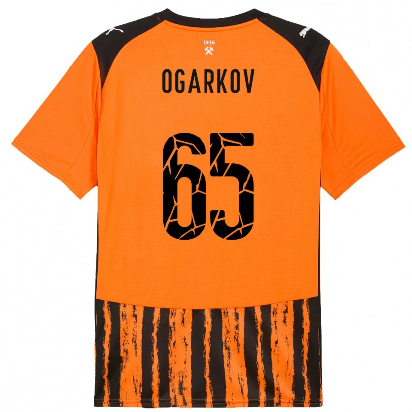 Danxen Uomo Maglia Mykola Ogarkov #65 Arancione Nero Kit Gara Home 2025/26 Maglietta