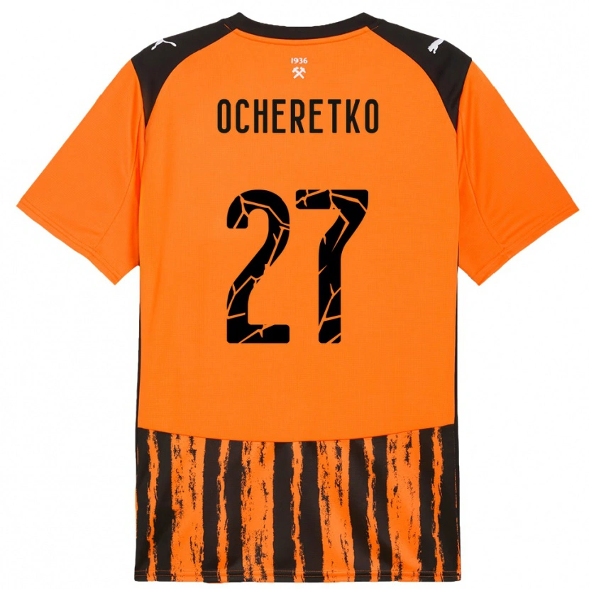 Danxen Uomo Maglia Oleg Ocheretko #27 Arancione Nero Kit Gara Home 2025/26 Maglietta