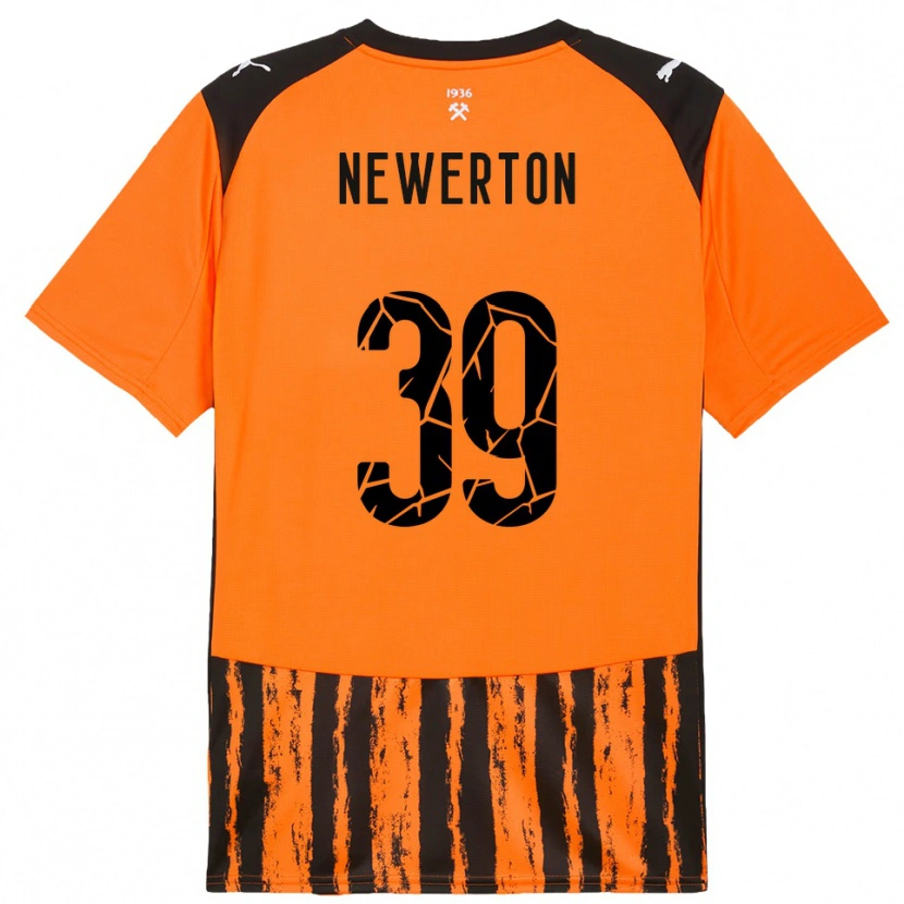 Danxen Uomo Maglia Newerton #39 Arancione Nero Kit Gara Home 2025/26 Maglietta