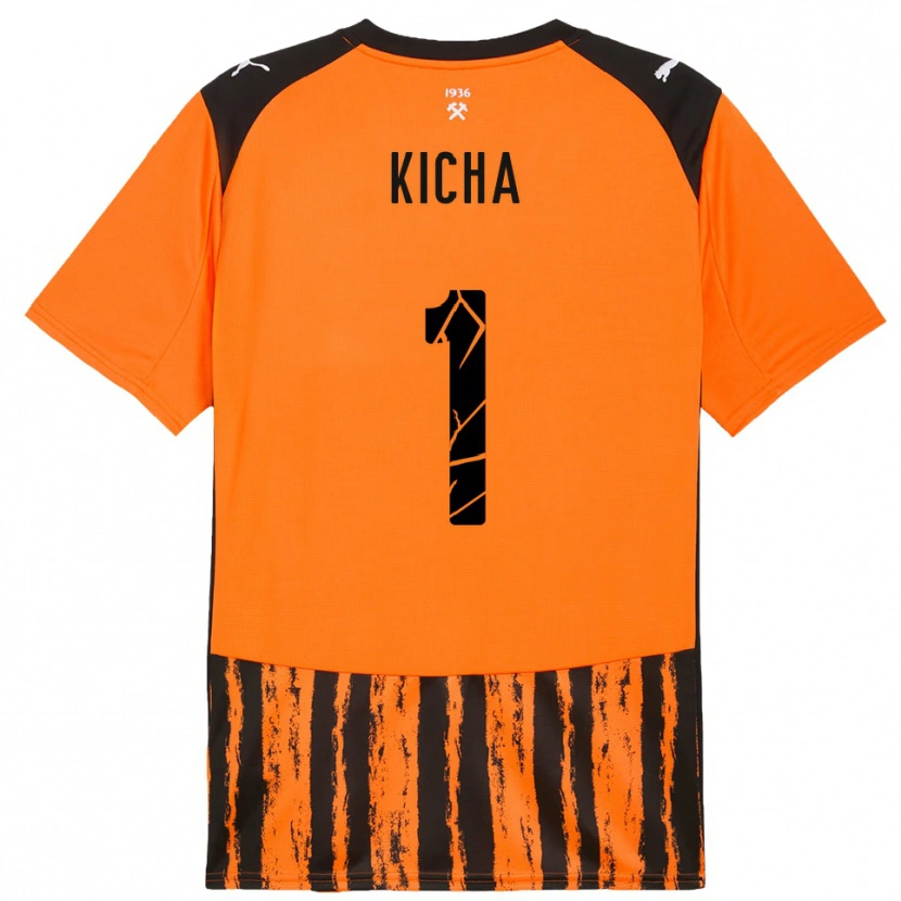 Danxen Uomo Maglia Tymofiy Kicha #1 Arancione Nero Kit Gara Home 2025/26 Maglietta