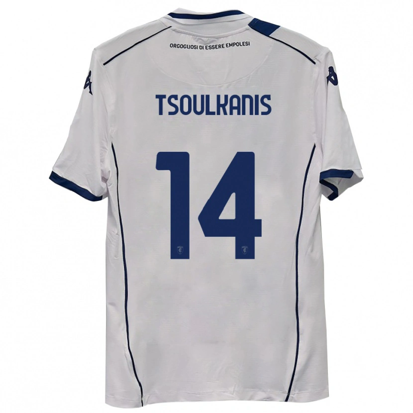 Danxen Uomo Maglia Konstantinos Tsoulkanis #14 Blu Scuro Navy Kit Gara Away 2025/26 Maglietta