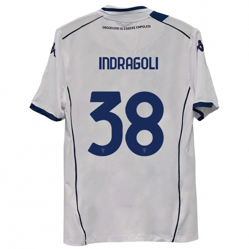 Danxen Uomo Maglia Gabriele Indragoli #38 Blu Scuro Navy Kit Gara Away 2025/26 Maglietta