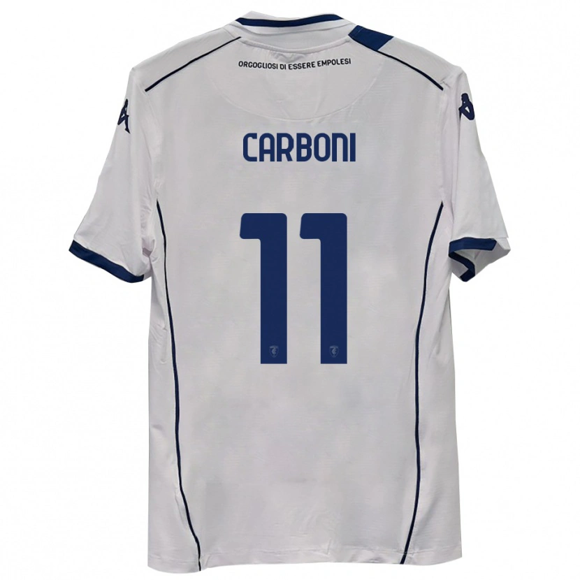 Danxen Uomo Maglia Franco Carboni #11 Blu Scuro Navy Kit Gara Away 2025/26 Maglietta