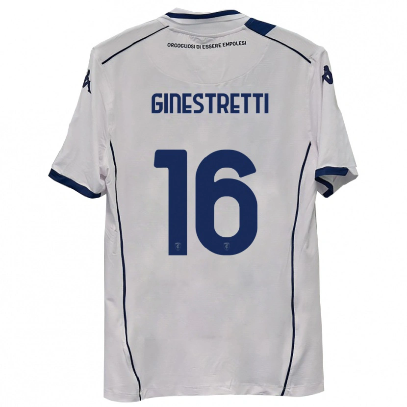 Danxen Uomo Maglia Davide Ginestretti #16 Blu Scuro Navy Kit Gara Away 2025/26 Maglietta
