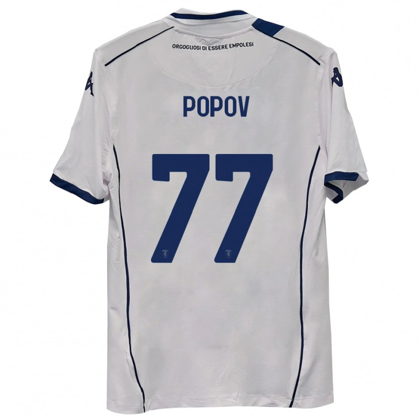 Danxen Uomo Maglia Bogdan Popov #77 Blu Scuro Navy Kit Gara Away 2025/26 Maglietta