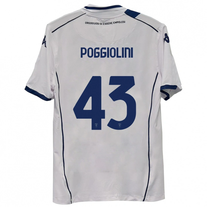 Danxen Uomo Maglia Duccio Poggiolini #43 Blu Scuro Navy Kit Gara Away 2025/26 Maglietta