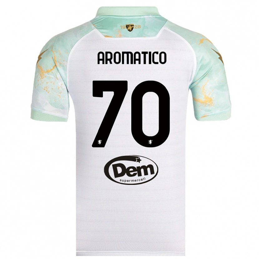 Danxen Uomo Maglia Raul Aromatico #70 Bianco Nero Kit Gara Away 2025/26 Maglietta