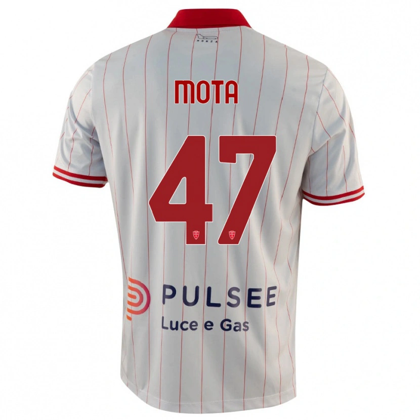 Danxen Uomo Maglia Dany Mota #47 Bianco Rosso Blu Kit Gara Away 2025/26 Maglietta
