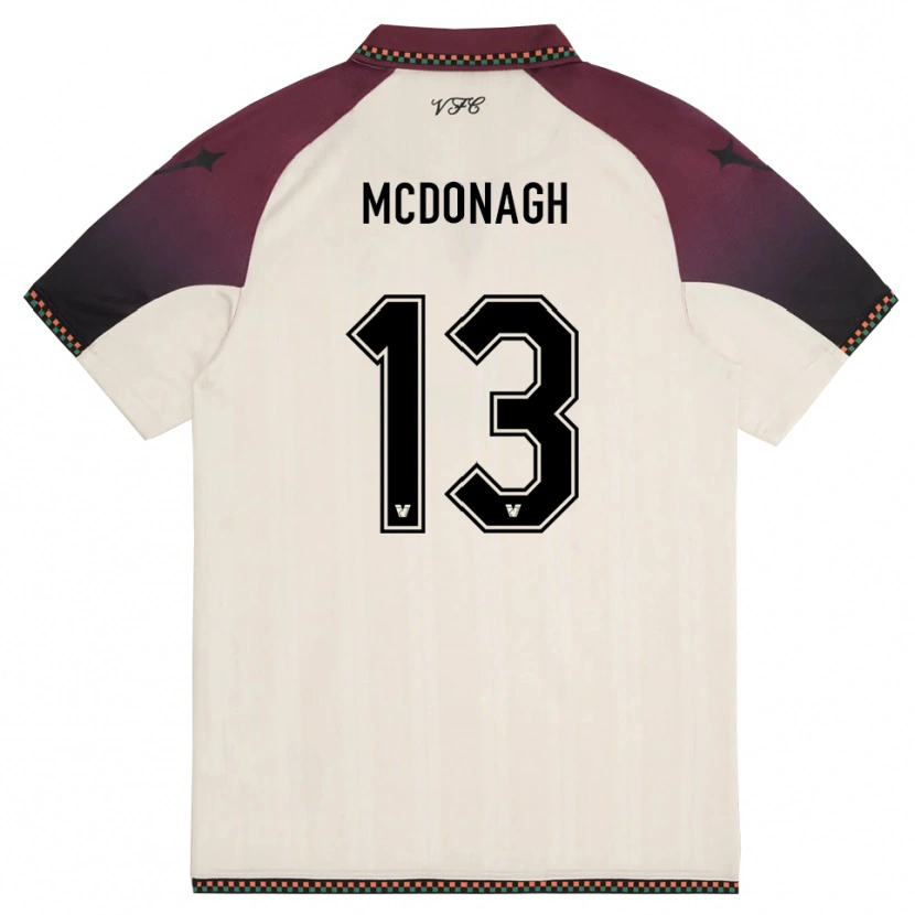 Danxen Uomo Maglia Oisin Mcdonagh #13 Crema Borgogna Kit Gara Away 2025/26 Maglietta
