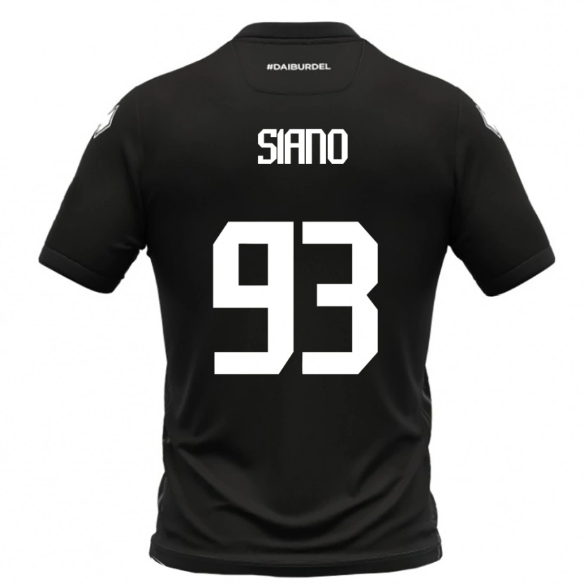Danxen Uomo Maglia Alessandro Siano #93 Nero Bianco Kit Gara Away 2025/26 Maglietta