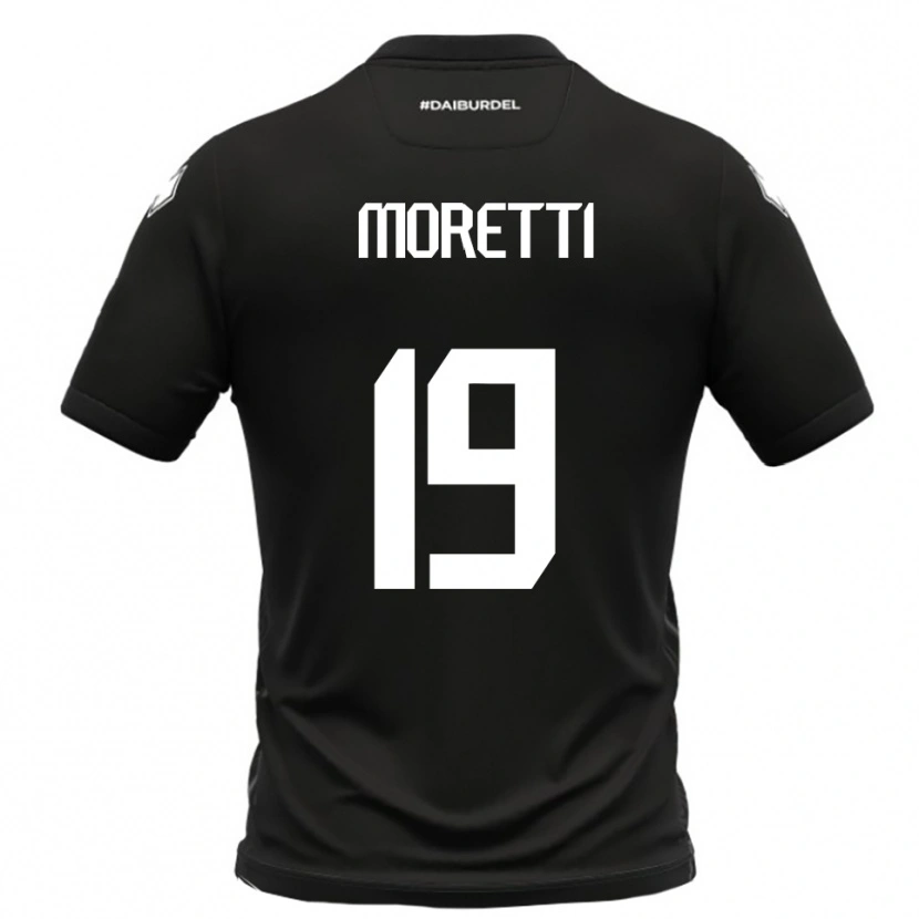Danxen Uomo Maglia Noah Moretti #19 Nero Bianco Kit Gara Away 2025/26 Maglietta