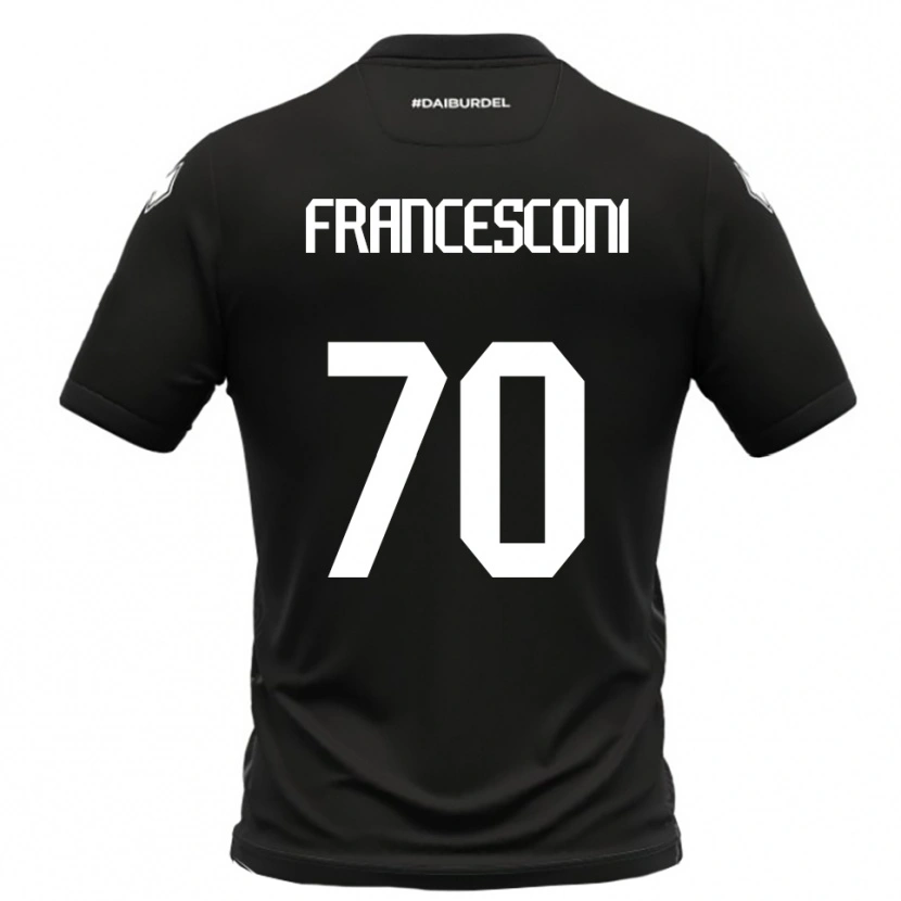 Danxen Uomo Maglia Matteo Francesconi #70 Nero Bianco Kit Gara Away 2025/26 Maglietta