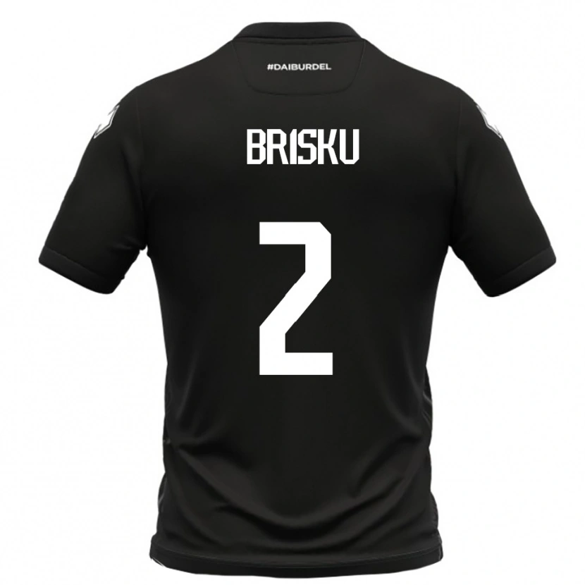 Danxen Uomo Maglia Elia Brisku #2 Nero Bianco Kit Gara Away 2025/26 Maglietta