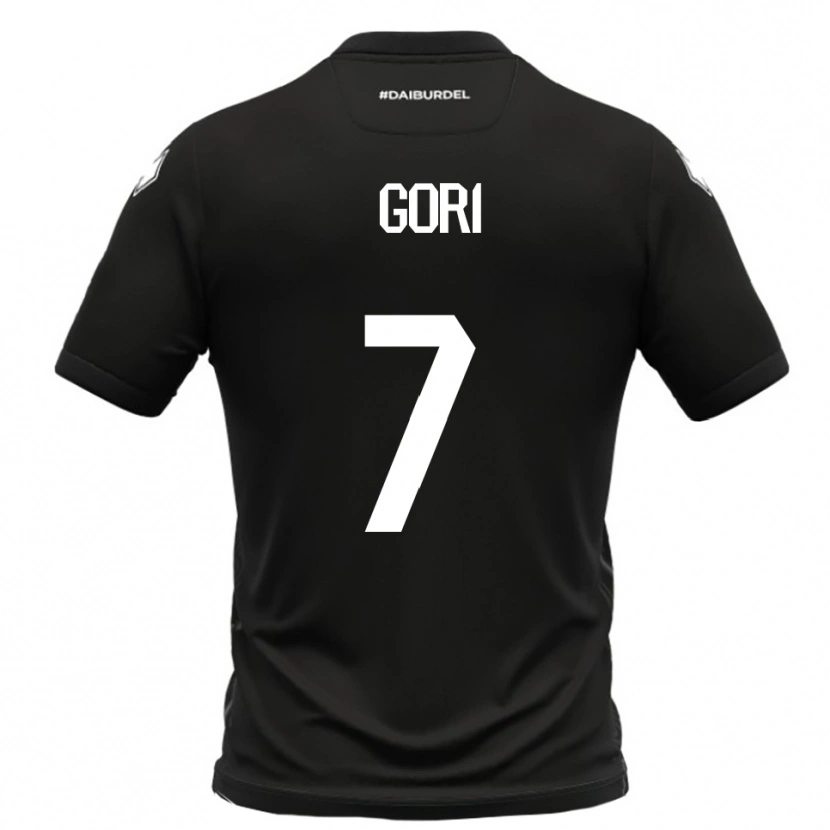 Danxen Uomo Maglia Samuele Gori #7 Nero Bianco Kit Gara Away 2025/26 Maglietta